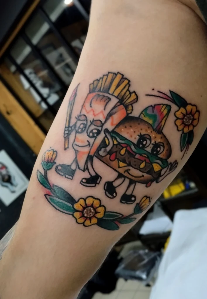 Frites et burger