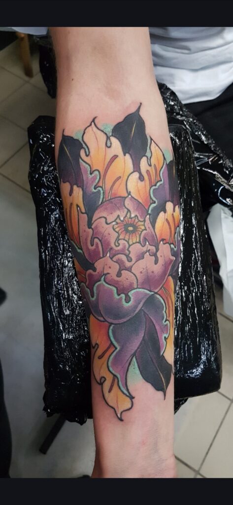Freehand peony